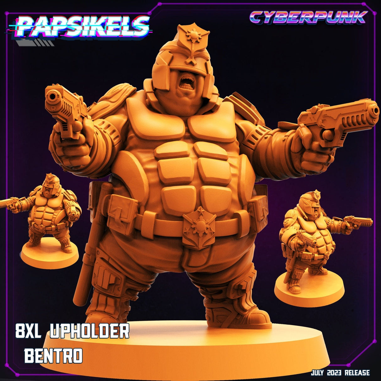 Big Boned Law Upholders Miniature | Bentro - Tabletop RPG & D&D miniature. Perfect for wargaming & collectors