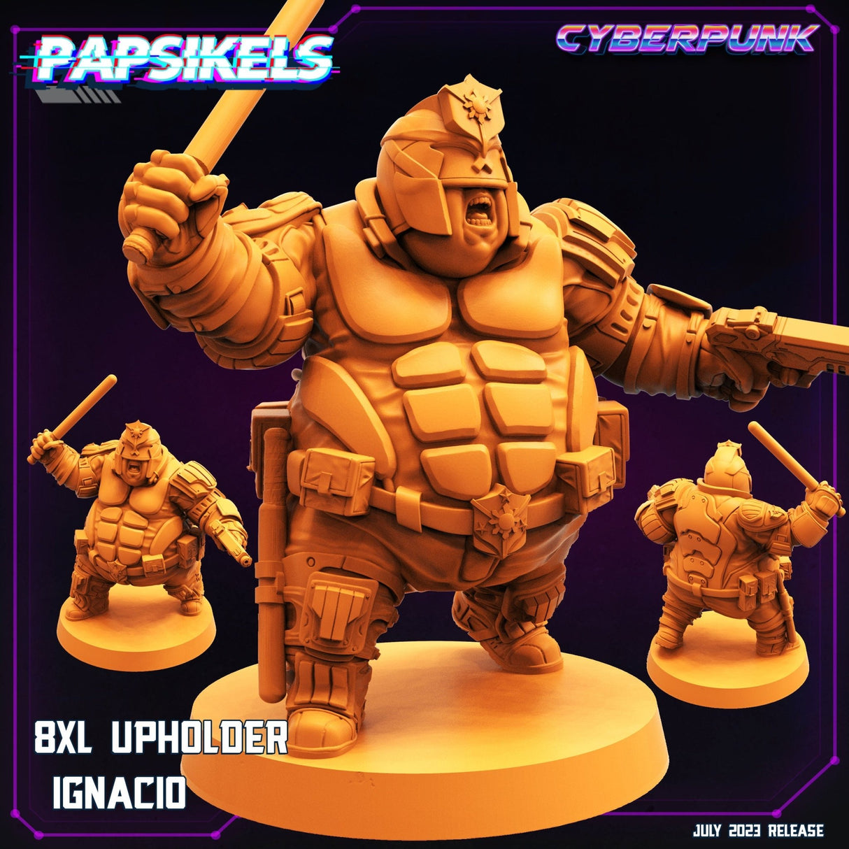 Big Boned Law Upholders Miniature | Ignacio - Tabletop RPG & D&D miniature. Perfect for wargaming & collectors