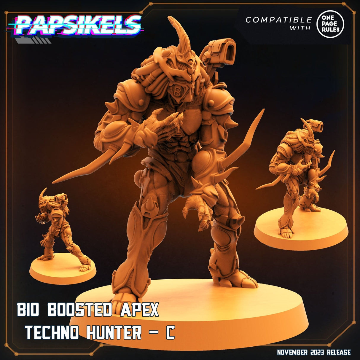 Bio Boosted Techno Apex Hunter Miniature | Apex Hunter C - Tabletop RPG & D&D miniature. Perfect for wargaming & collectors
