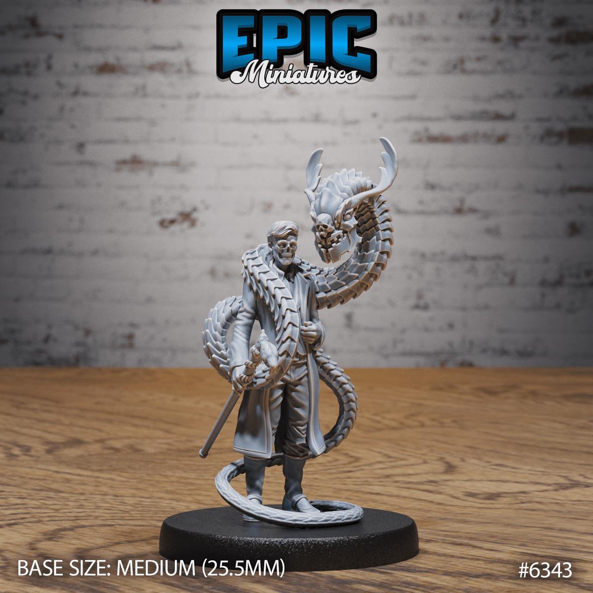 Blue Warlock Miniature | A - Tabletop RPG & D&D miniature. Perfect for wargaming & collectors