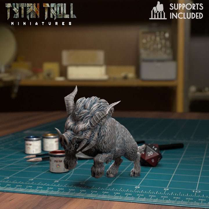 Boar Bundle Miniature | B - Tabletop RPG & D&D miniature. Perfect for wargaming & collectors