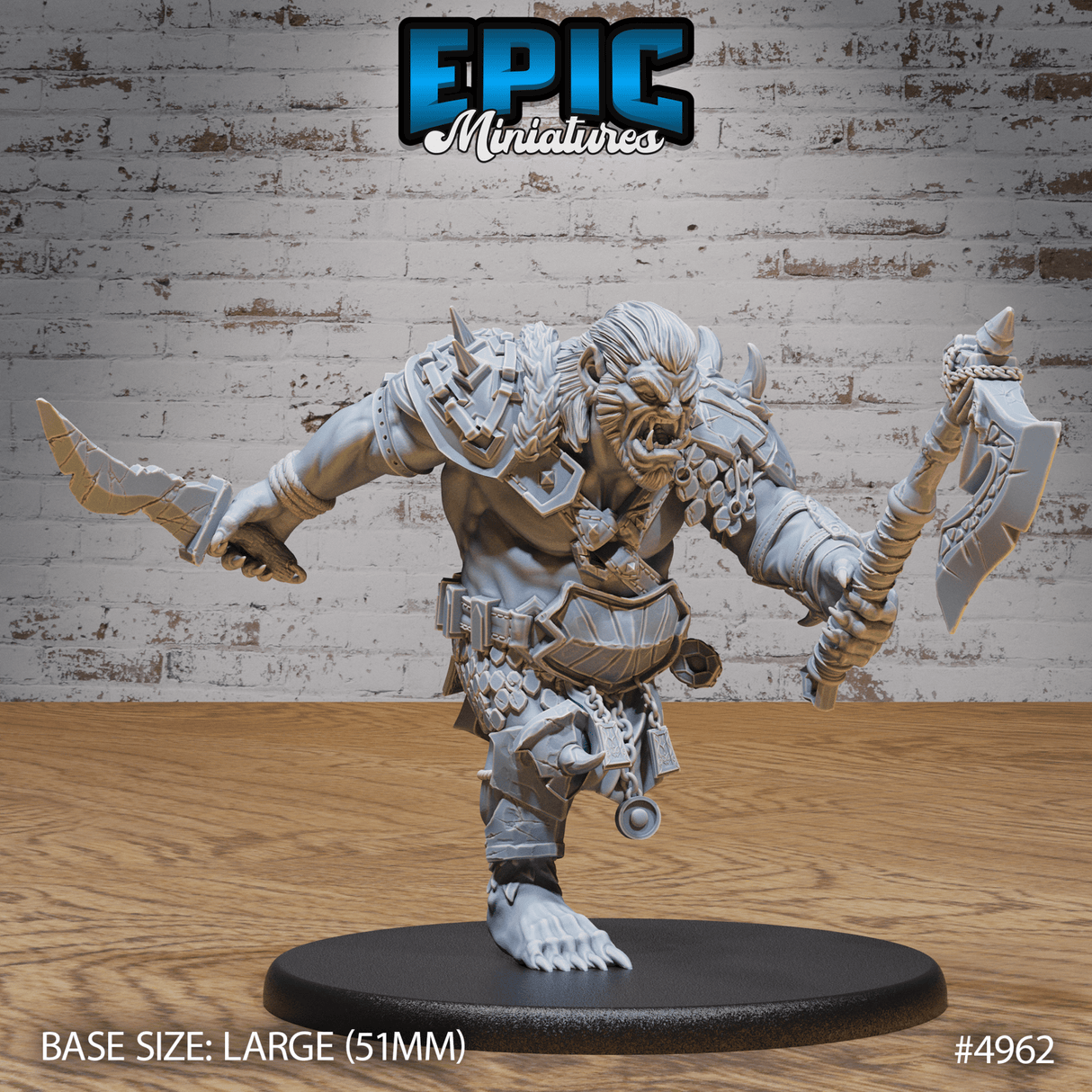 Bugbear Raider Miniature | C - Tabletop RPG & D&D miniature. Perfect for wargaming & collectors