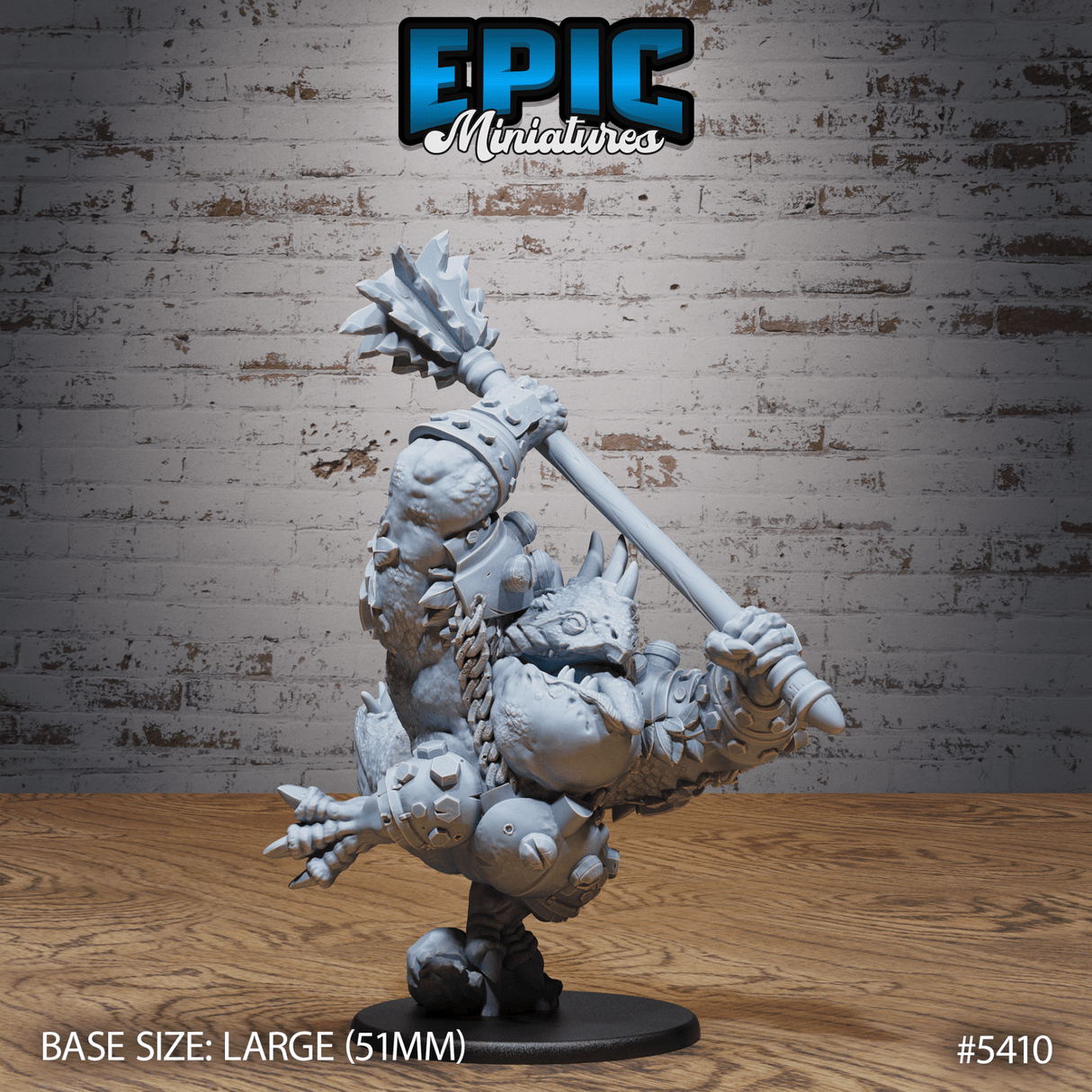 Bulky Lizard Bandit Miniature | B - Tabletop RPG & D&D miniature. Perfect for wargaming & collectors