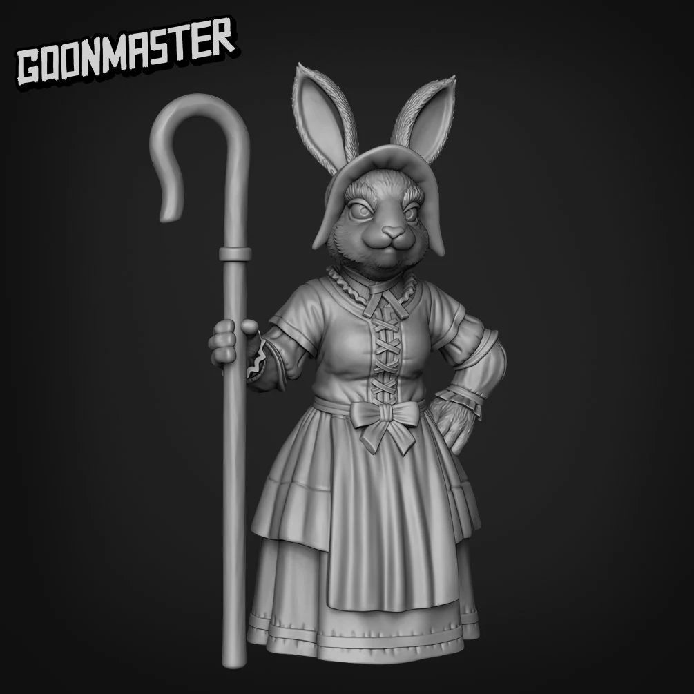 Bunny Barmaid Miniature | B - Tabletop RPG & D&D miniature. Perfect for wargaming & collectors