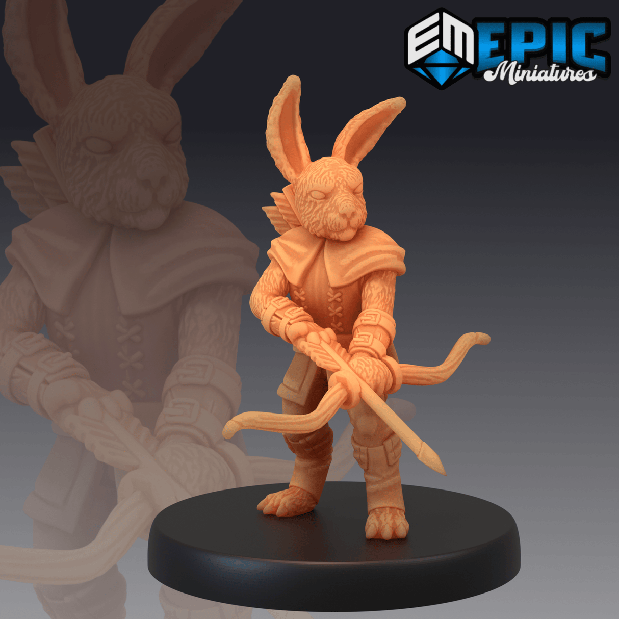 Bunny Platoon Miniature | G - Tabletop RPG & D&D miniature. Perfect for wargaming & collectors