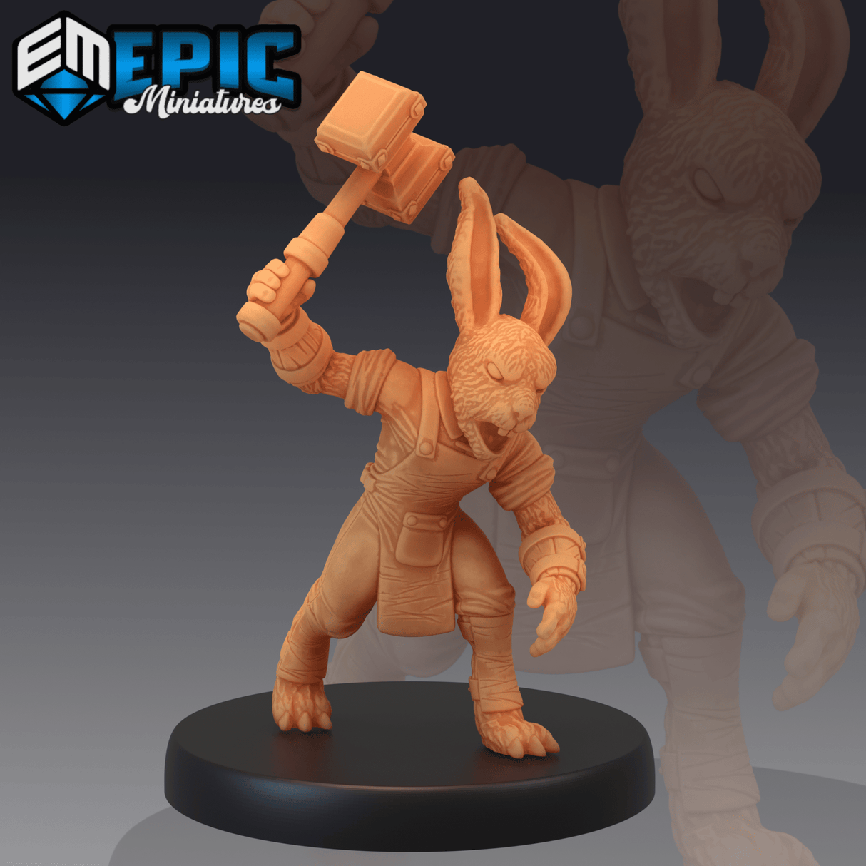 Bunny Tribe Miniature | G - Tabletop RPG & D&D miniature. Perfect for wargaming & collectors