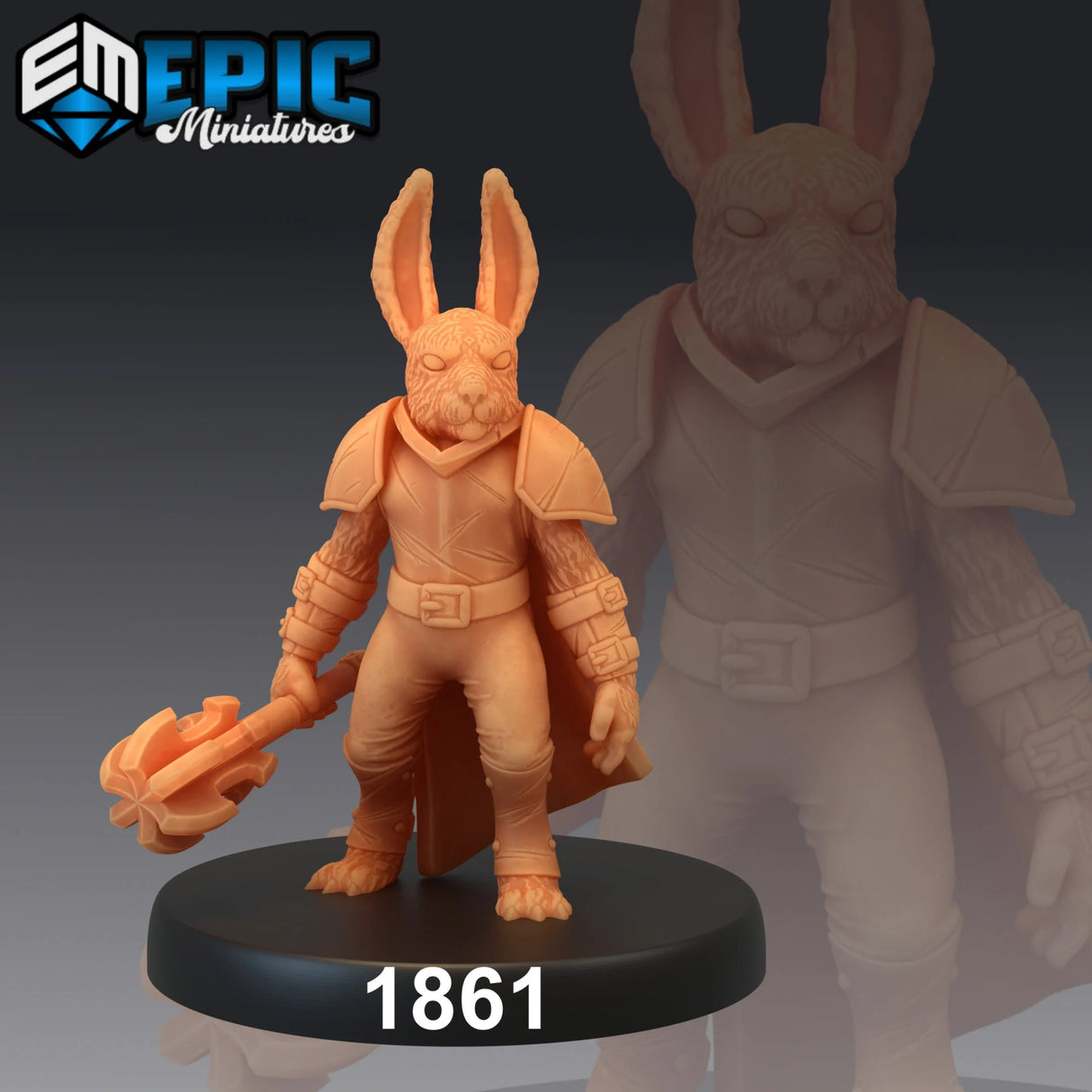 BunnyFolk Miniature | A - Tabletop RPG & D&D miniature. Perfect for wargaming & collectors