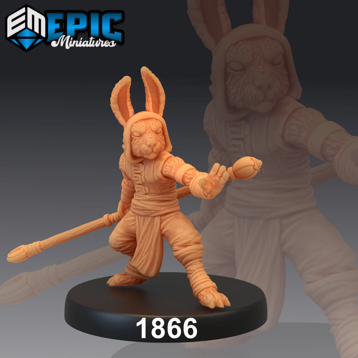 BunnyFolk Miniature | F - Tabletop RPG & D&D miniature. Perfect for wargaming & collectors