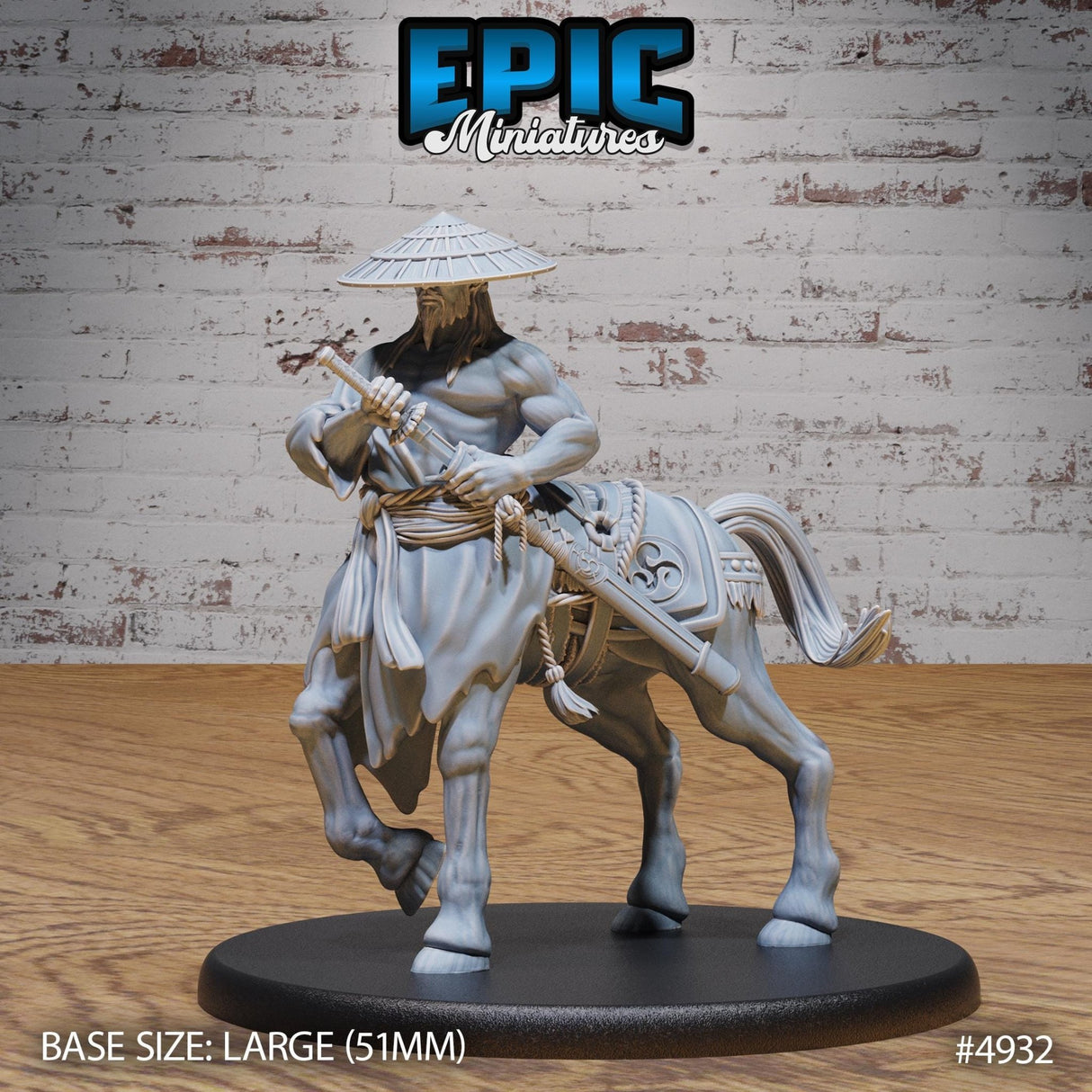 Bushi Centaur Miniature | 4932 - Tabletop RPG & D&D miniature. Perfect for wargaming & collectors