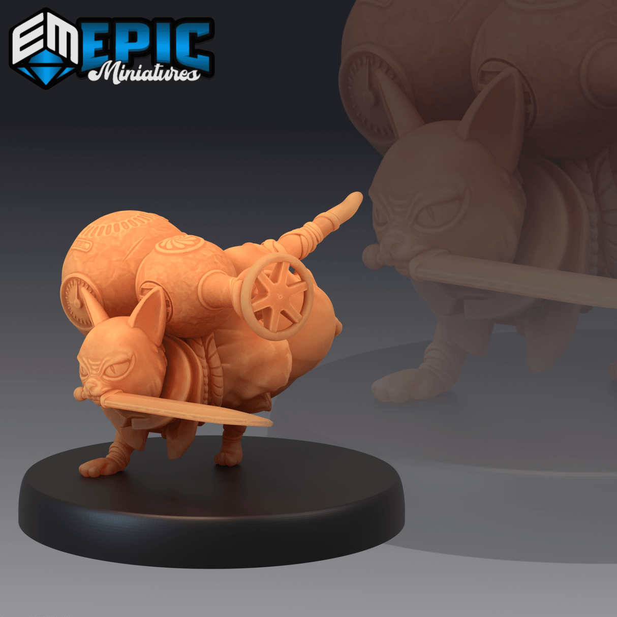 Cat Neko Miniature | C - Tabletop RPG & D&D miniature. Perfect for wargaming & collectors