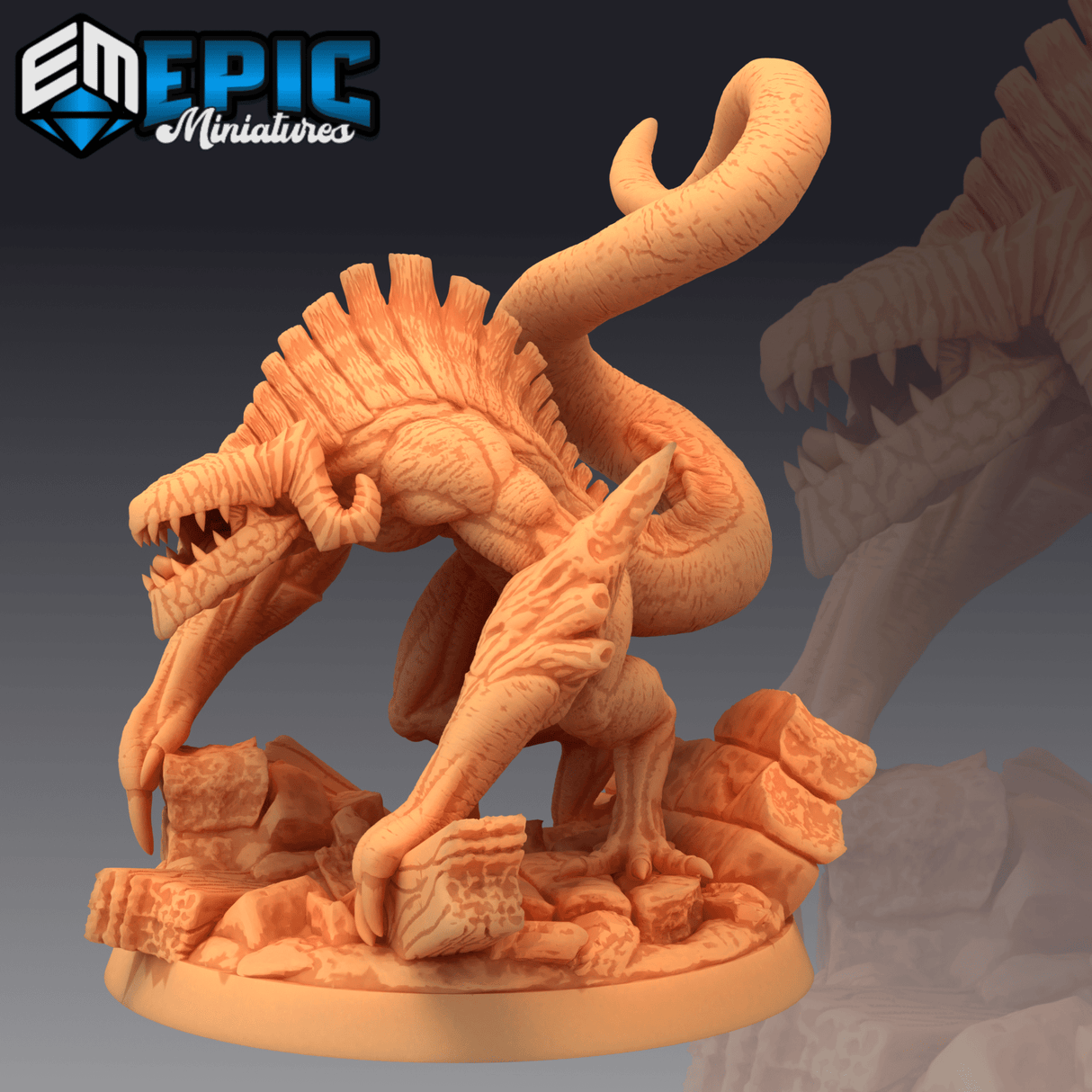 Cave Beast Miniature | B - Tabletop RPG & D&D miniature. Perfect for wargaming & collectors