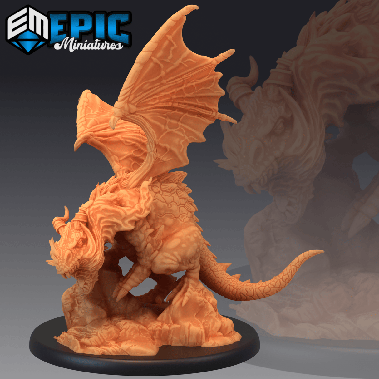 Cave Dragon Miniature | C - Tabletop RPG & D&D miniature. Perfect for wargaming & collectors