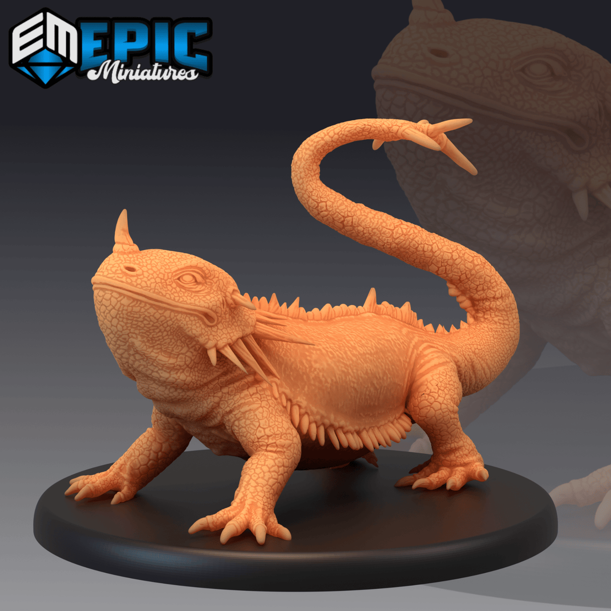 Cave Lizard Miniature | A - Tabletop RPG & D&D miniature. Perfect for wargaming & collectors