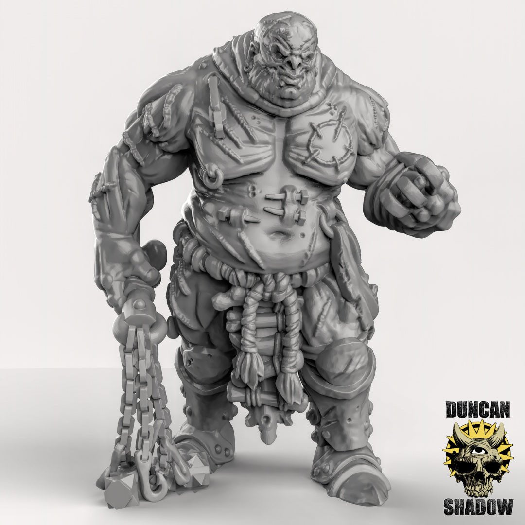 Chaos Ogre, Scarred Ones Miniature | C - Tabletop RPG & D&D miniature. Perfect for wargaming & collectors