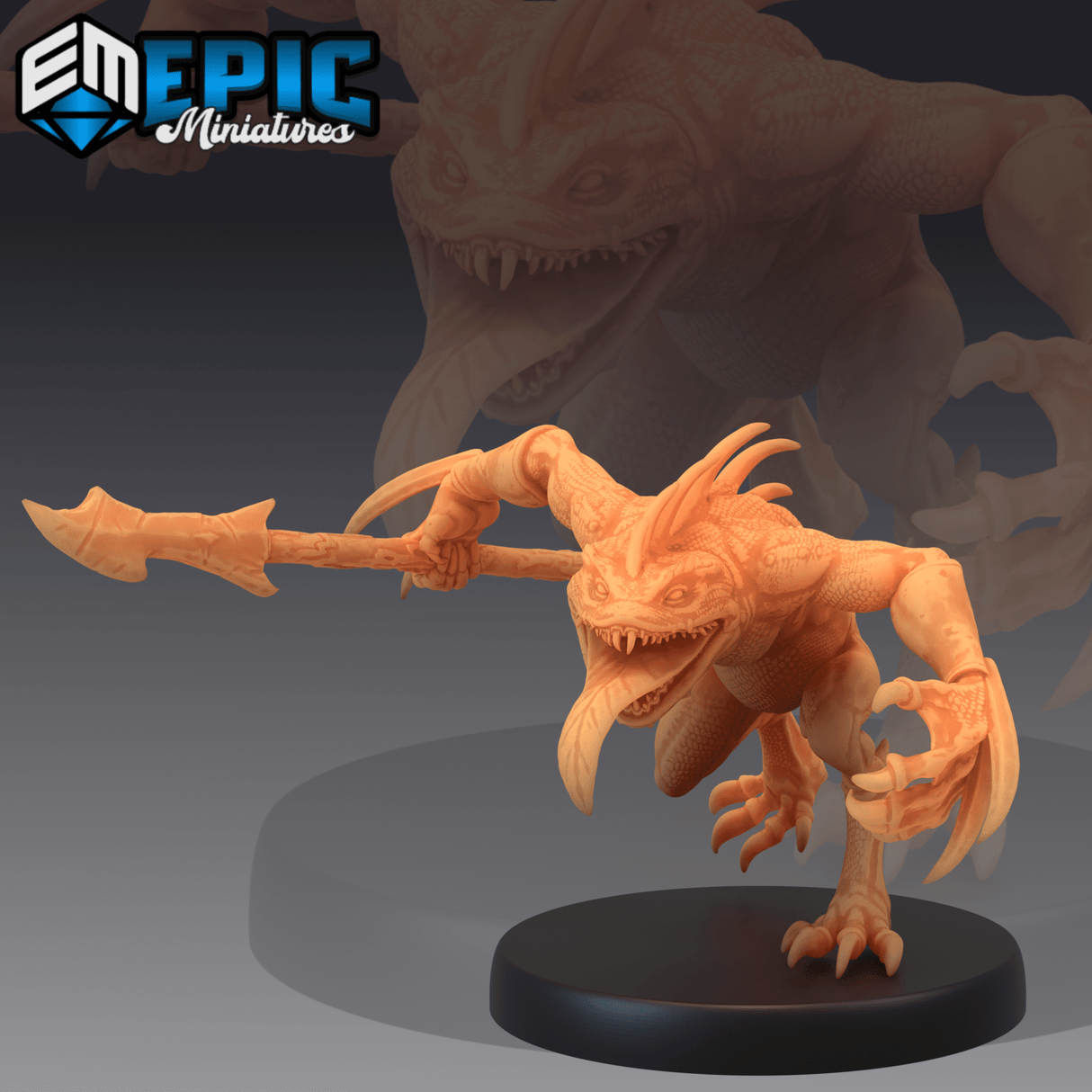 Chaos Toad red slaad Miniature | C - Tabletop RPG & D&D miniature. Perfect for wargaming & collectors
