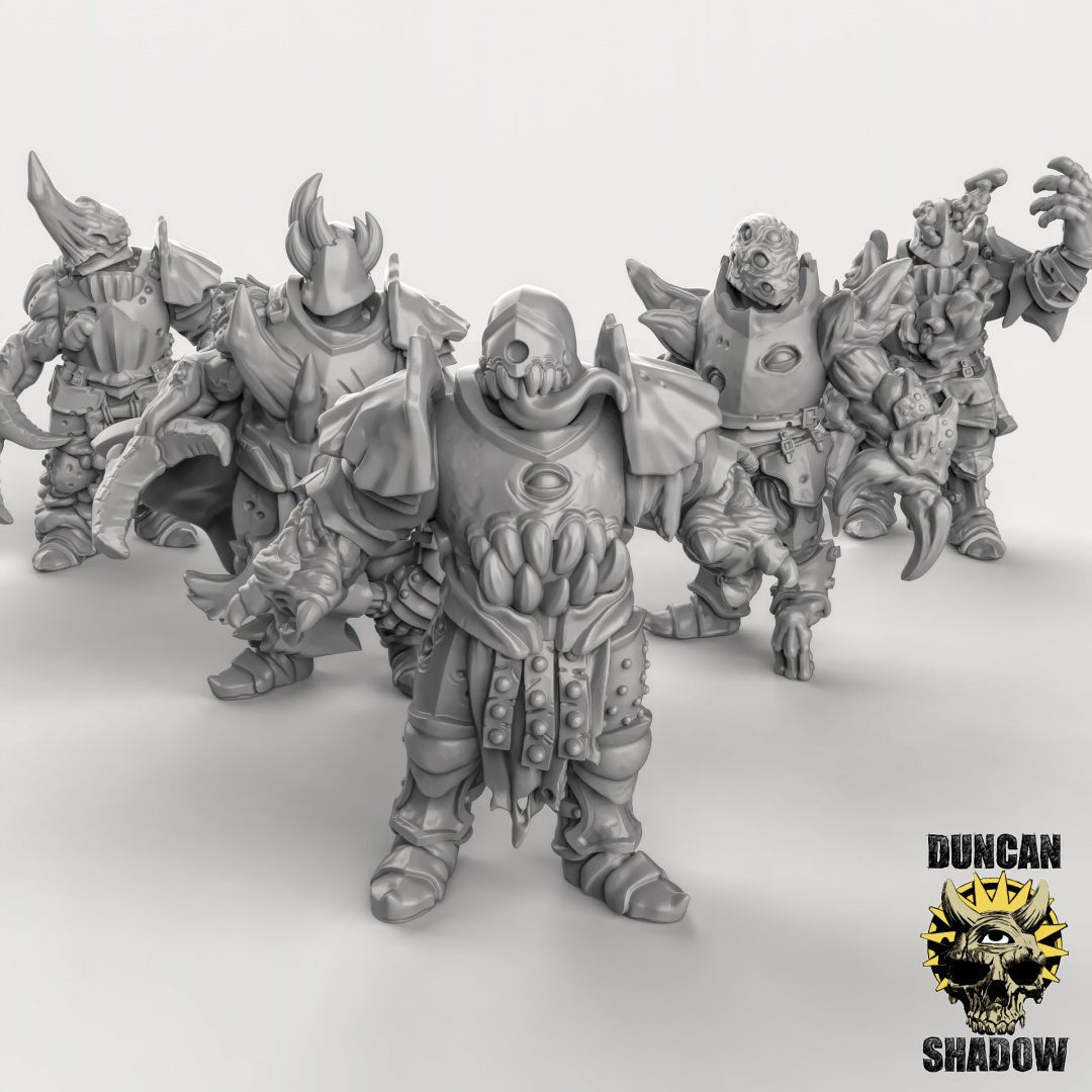 Chaos Warrior Miniature | Set of 5 - Tabletop RPG & D&D miniature. Perfect for wargaming & collectors