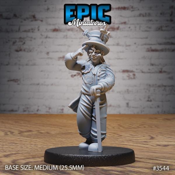 Circus Clowns Miniature | 3544 - Tabletop RPG & D&D miniature. Perfect for wargaming & collectors