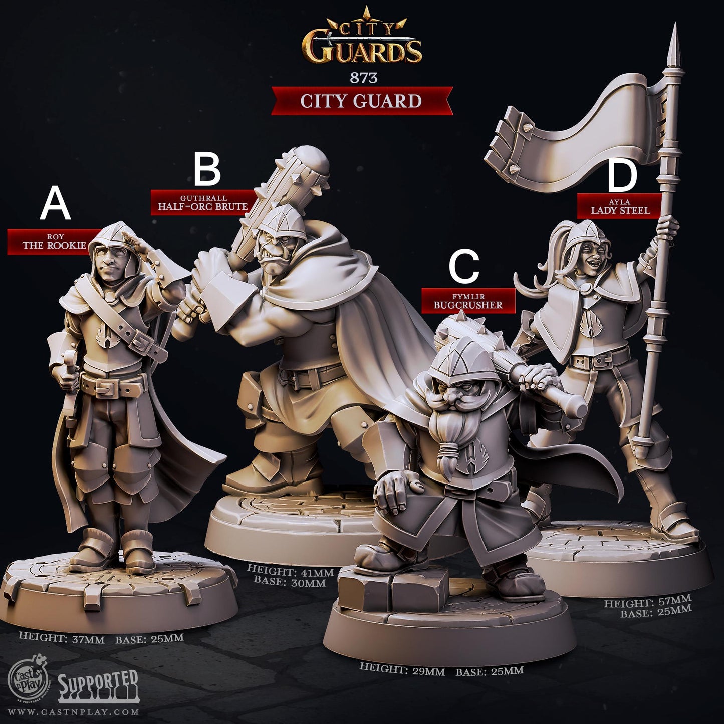 City Guard Miniature - City Guards A - 32mm