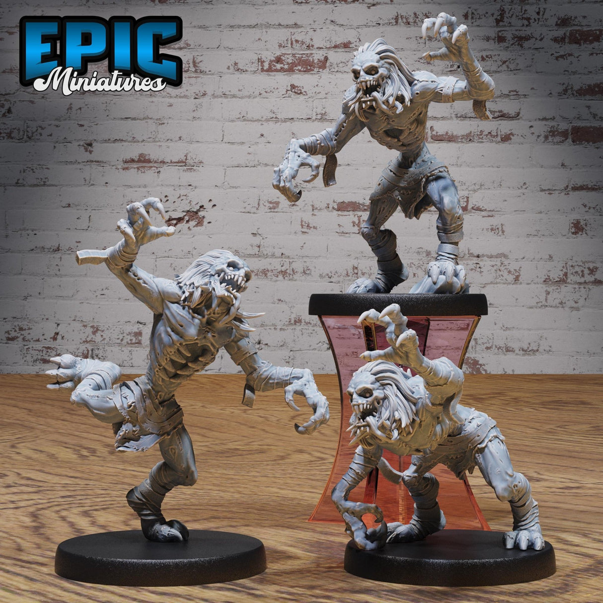 Classic Ghoul Miniature | Full Set All Models - Tabletop RPG & D&D miniature. Perfect for wargaming & collectors