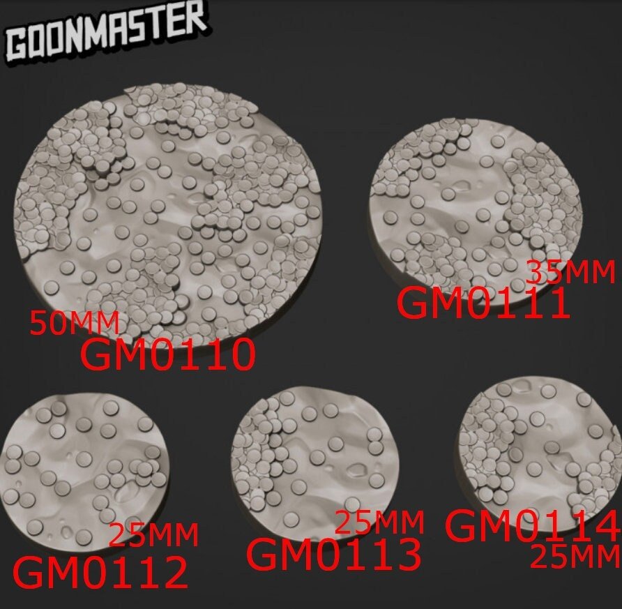 COIN Bases Miniature | 16pc 25mm - Tabletop RPG & D&D miniature. Perfect for wargaming & collectors