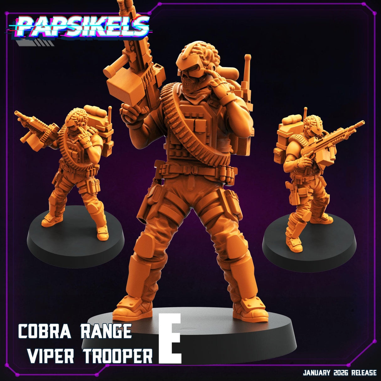 Colonial Cobra Marines | E - Tabletop RPG & D&D miniature. Perfect for wargaming & collectors