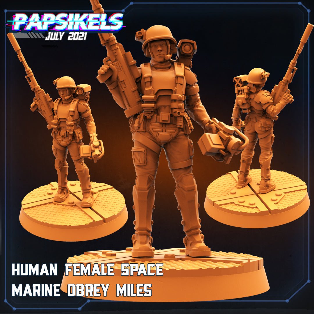 Colonial Marine Fireteam Miniature | Set of 5 - Tabletop RPG & D&D miniature. Perfect for wargaming & collectors