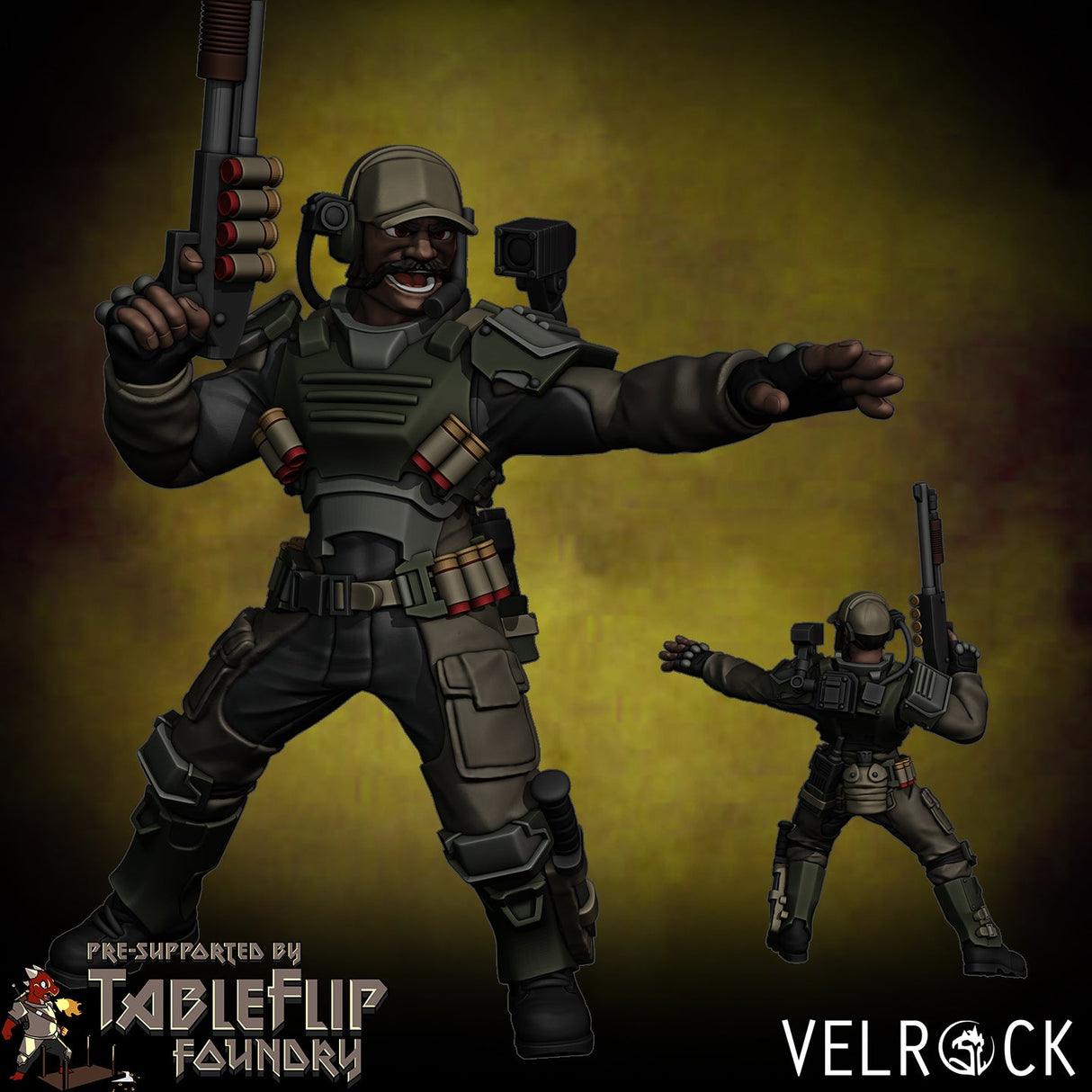 Colonial Marine squad Miniature | E - Tabletop RPG & D&D miniature. Perfect for wargaming & collectors