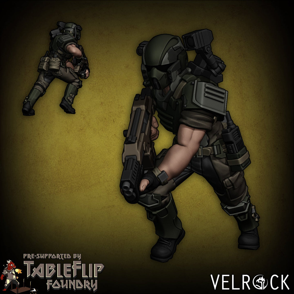 Colonial Marines Miniature | F - Tabletop RPG & D&D miniature. Perfect for wargaming & collectors