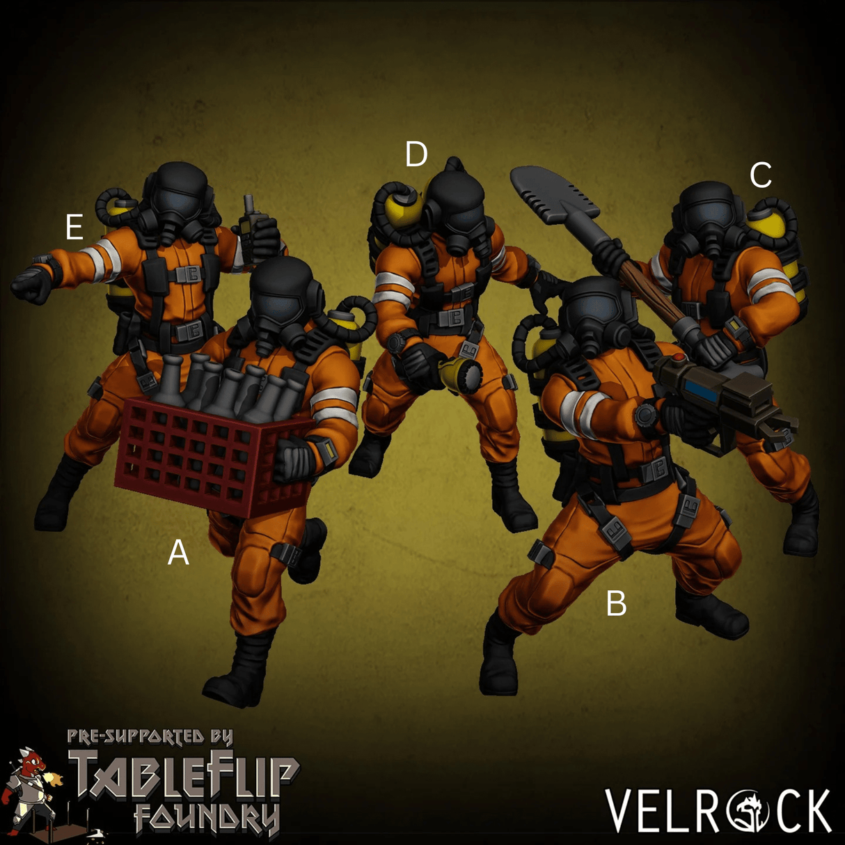 Company Style NPC Miniature | Set of 5 - Tabletop RPG & D&D miniature. Perfect for wargaming & collectors