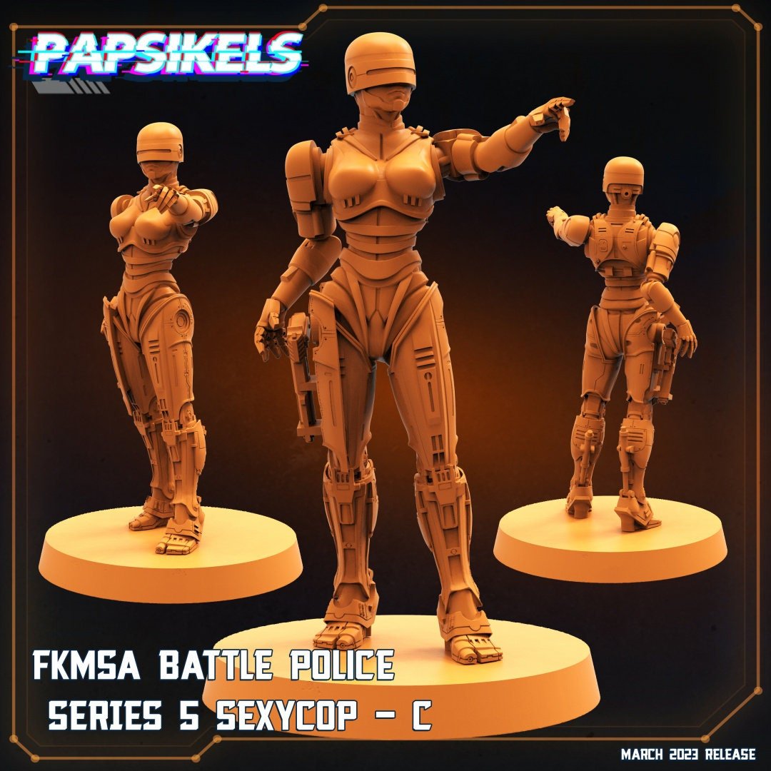 Corpo Cop Miniature | Corpo Cop E - Tabletop RPG & D&D miniature. Perfect for wargaming & collectors