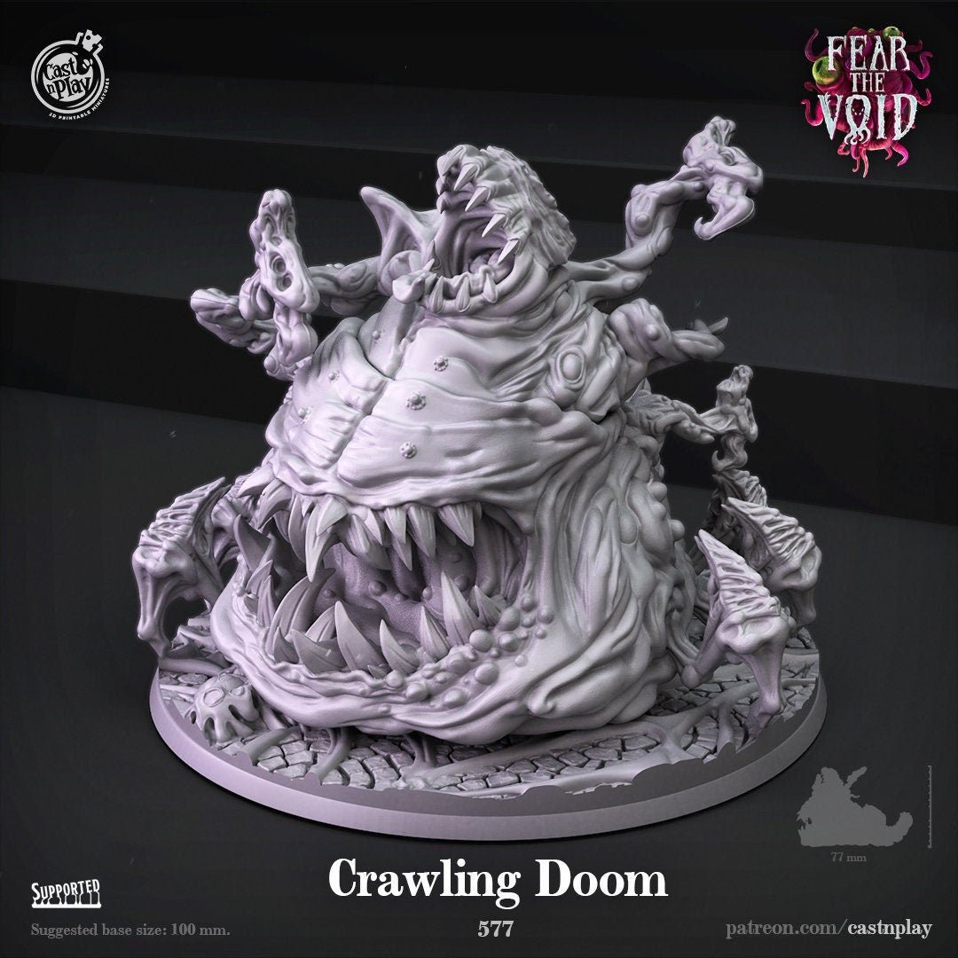 Crawling Doom Horror Miniature | A - Tabletop RPG & D&D miniature. Perfect for wargaming & collectors