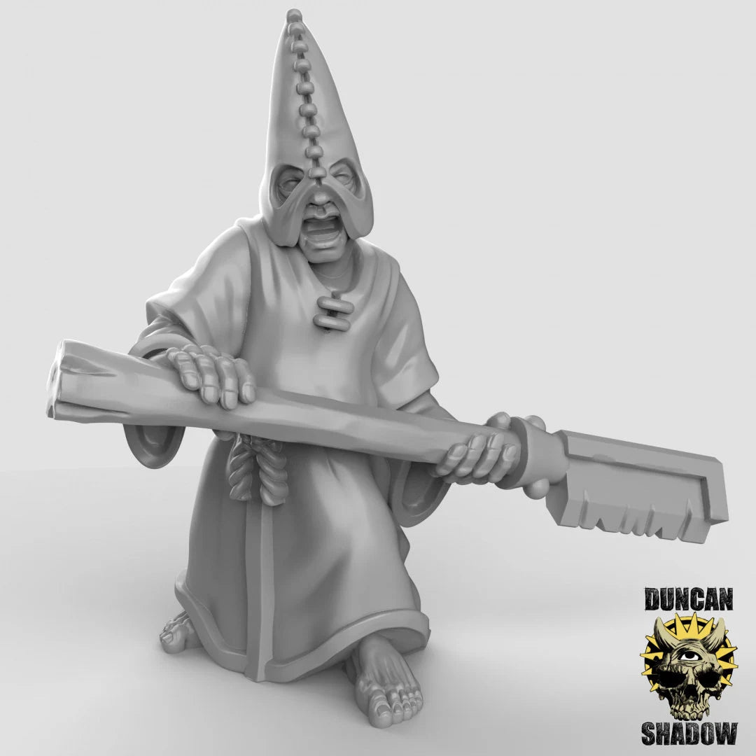 Cultist Axemen Miniature | C - Tabletop RPG & D&D miniature. Perfect for wargaming & collectors