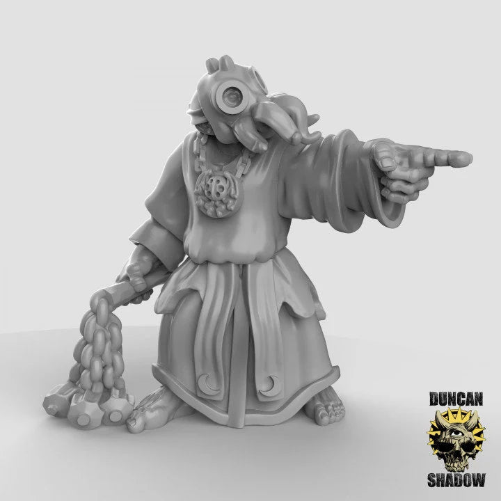 mindflayer worshipers cult Miniature | C - Tabletop RPG & D&D miniature. Perfect for wargaming & collectors