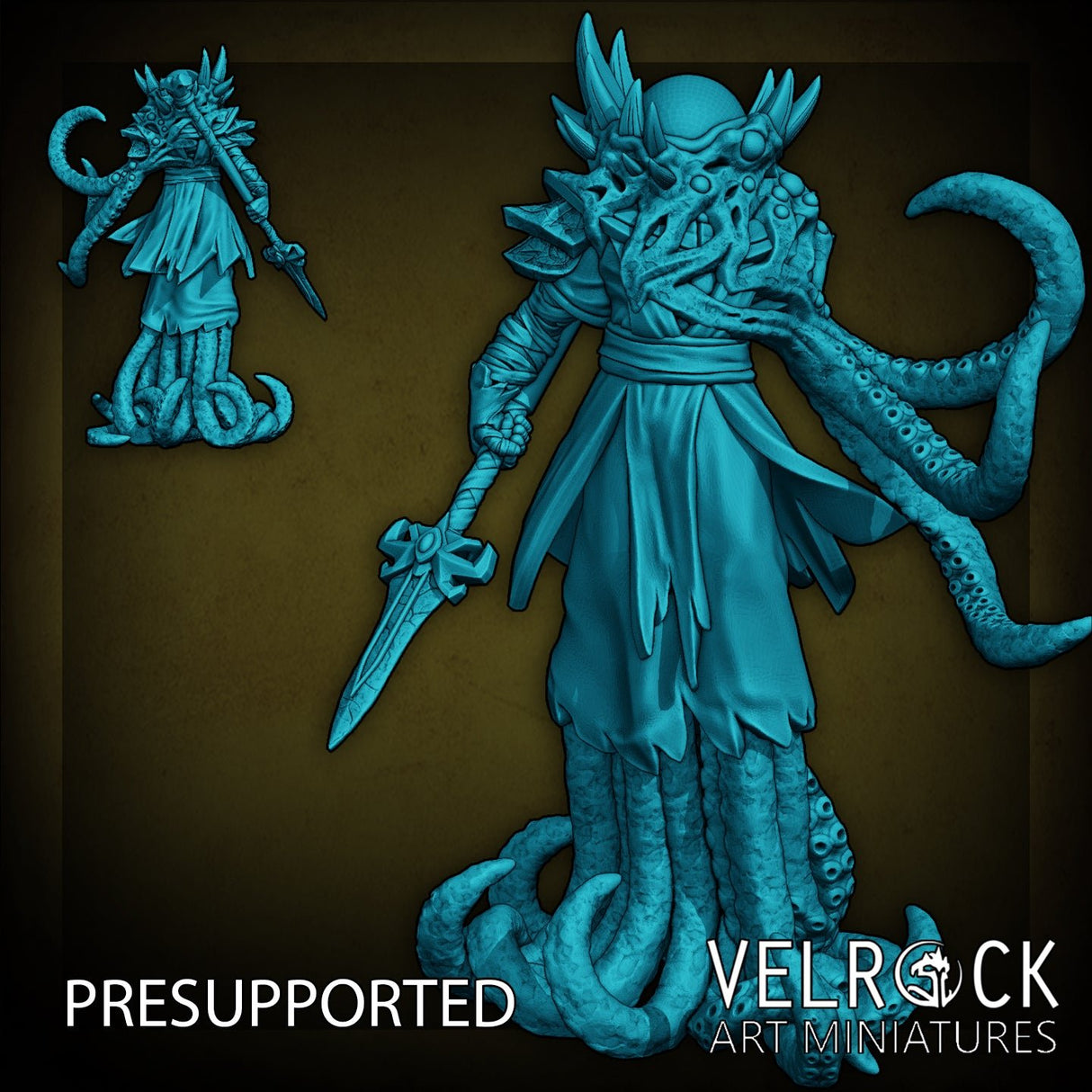 Cultist of the older gods Miniature | F - Tabletop RPG & D&D miniature. Perfect for wargaming & collectors