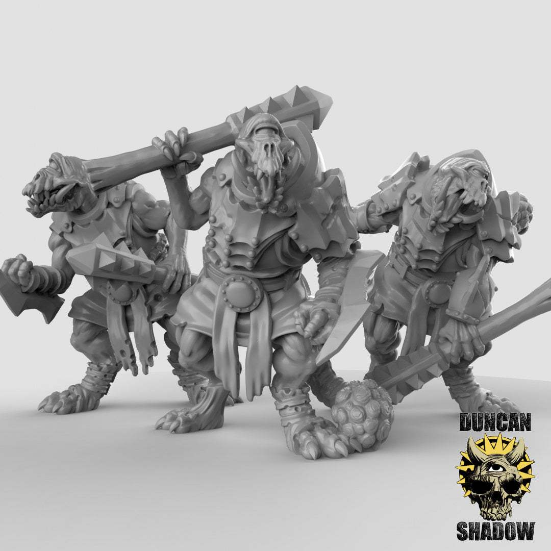 Cyclops Trolls Miniature | Set of 3 - Tabletop RPG & D&D miniature. Perfect for wargaming & collectors