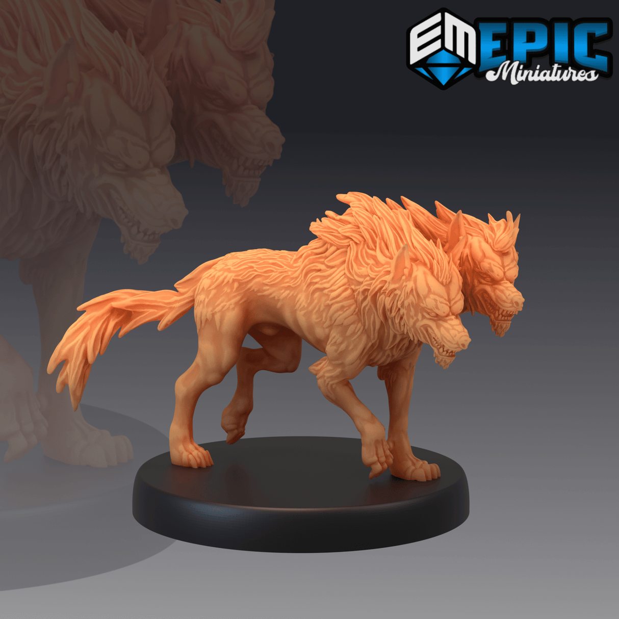 Death Dog Miniature | A - Tabletop RPG & D&D miniature. Perfect for wargaming & collectors