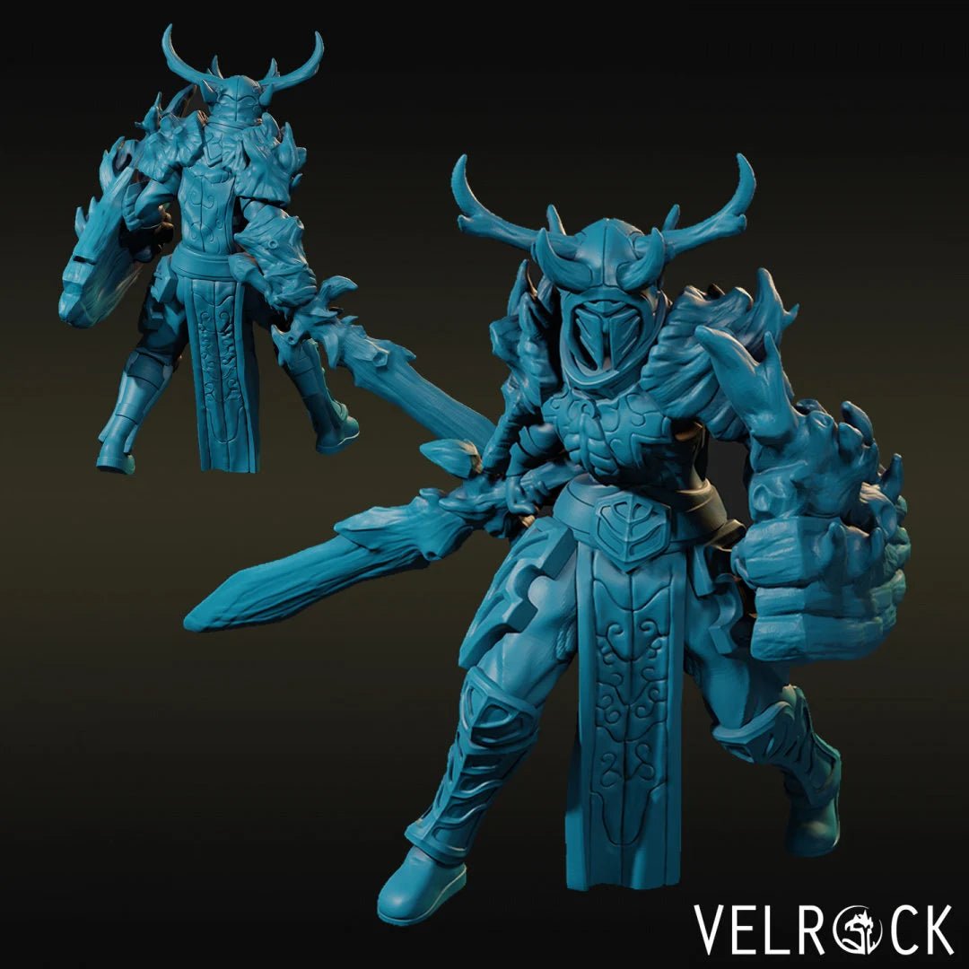 Death Knight Druid Miniature | F - Tabletop RPG & D&D miniature. Perfect for wargaming & collectors
