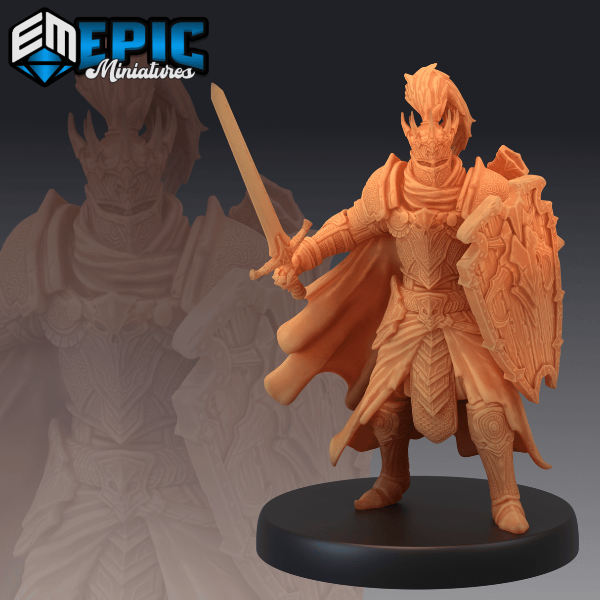 Death Knight Miniature set | C - Tabletop RPG & D&D miniature. Perfect for wargaming & collectors
