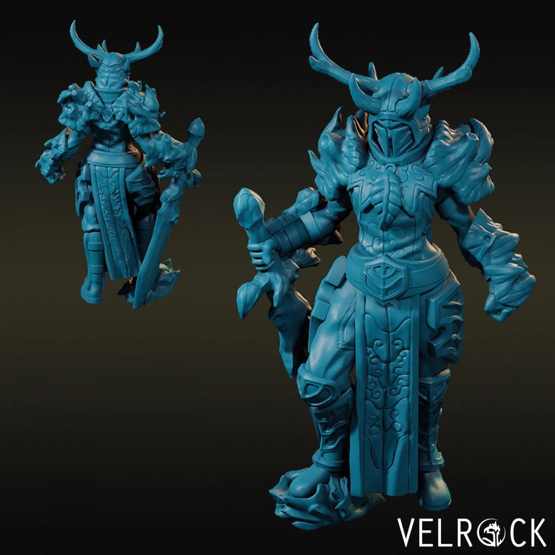 Death Knight Druid Miniature | E - Tabletop RPG & D&D miniature. Perfect for wargaming & collectors