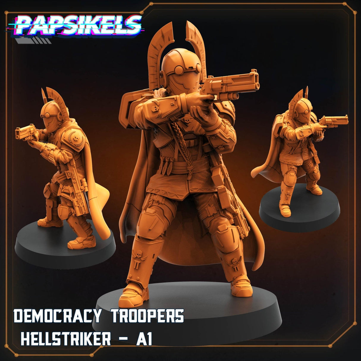 Democracy Troopers Hellstriker Miniature | Hellstriker 1 - Tabletop RPG & D&D miniature. Perfect for wargaming & collectors