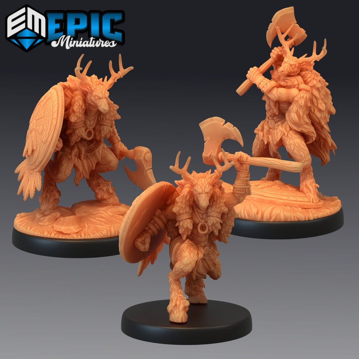 Devil Folk Miniature | Set of 3 - Tabletop RPG & D&D miniature. Perfect for wargaming & collectors