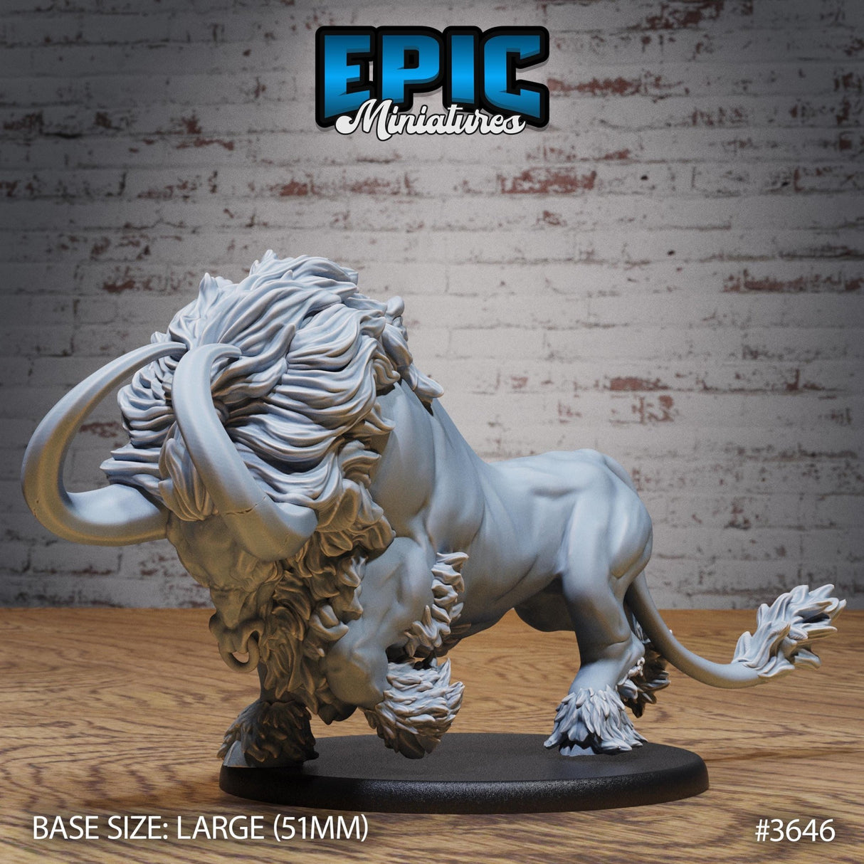 Devilhorn Bull Miniature | Devilhorn - Tabletop RPG & D&D miniature. Perfect for wargaming & collectors