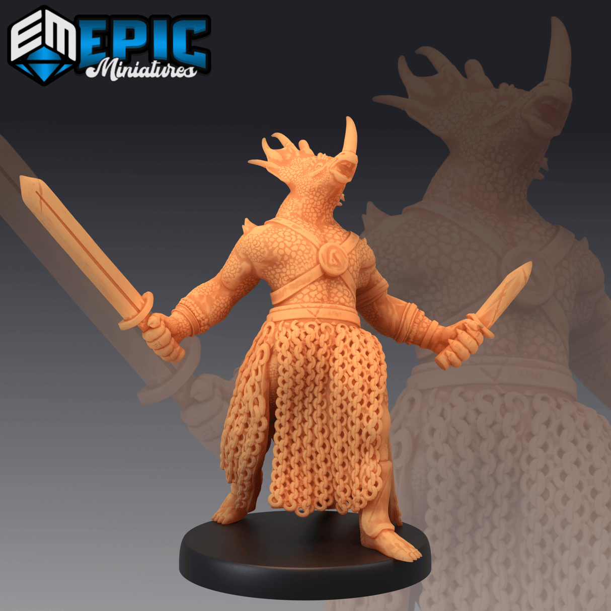 Dinosaur Tribe Miniature | C - Tabletop RPG & D&D miniature. Perfect for wargaming & collectors