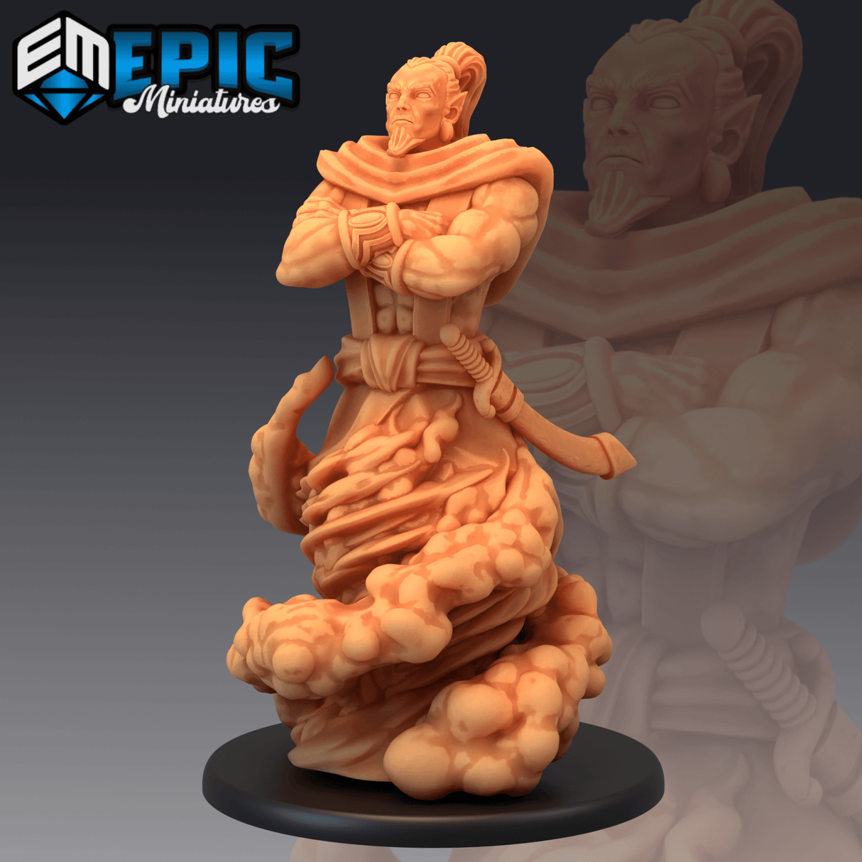 Djinni Series 16 1 Miniature | Premium Quality 3D Printed | A - Tabletop RPG & D&D miniature. Perfect for wargaming & collectors