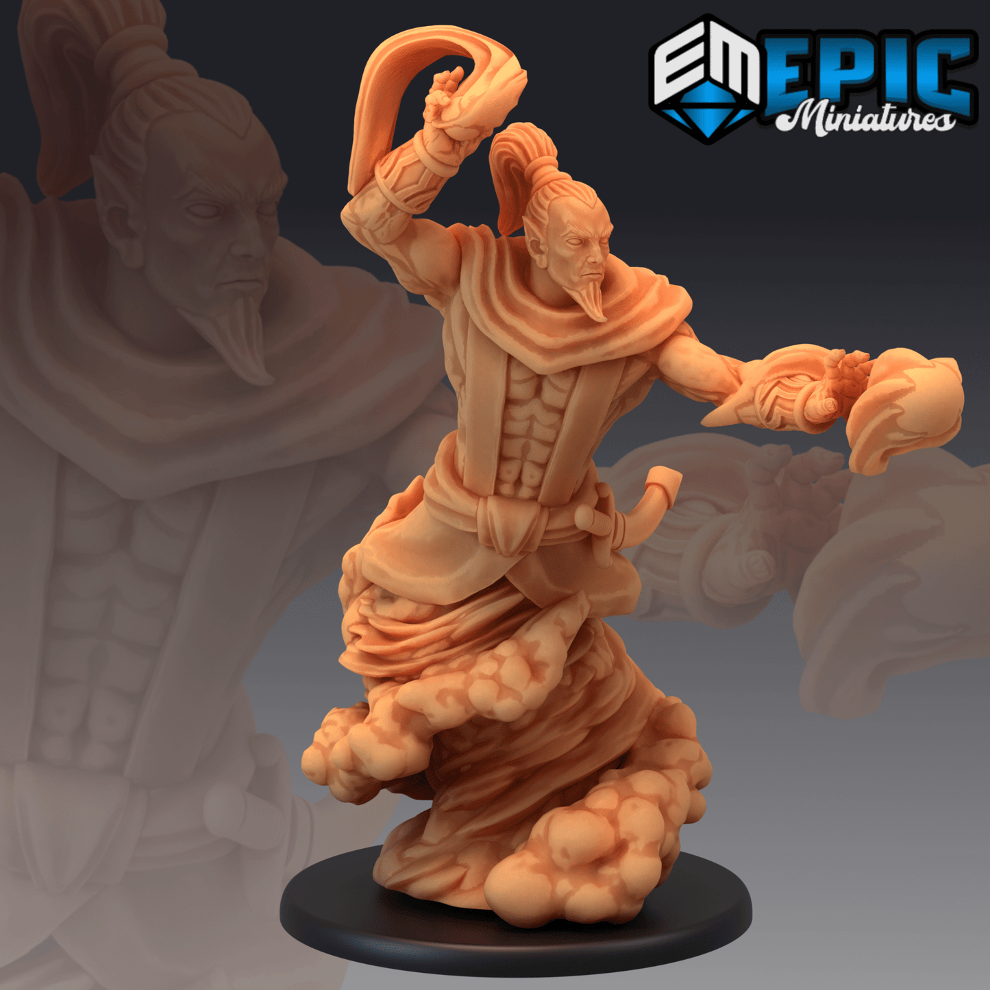 Djinni Series 16 1 Miniature | Premium Quality 3D Printed - C - 28mm