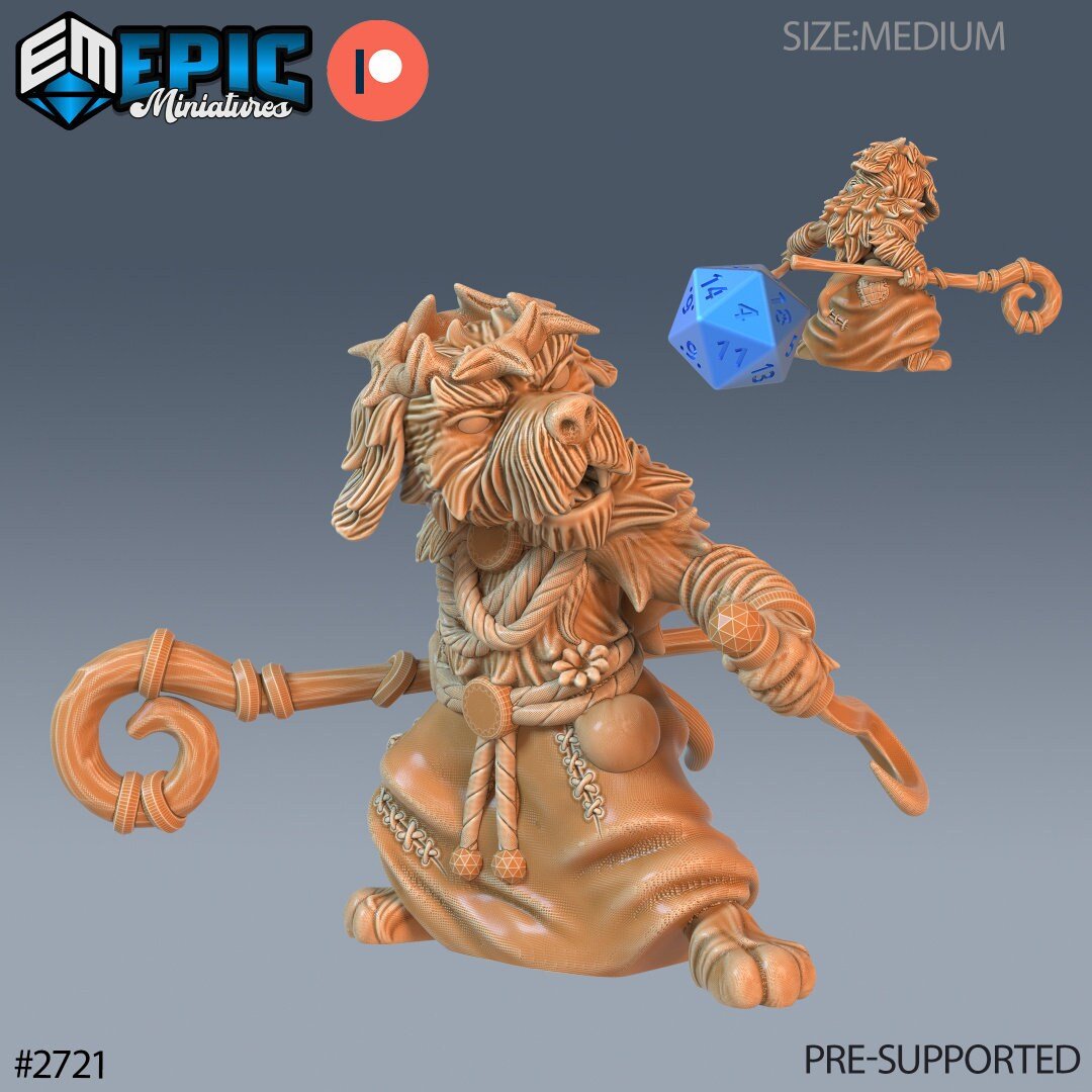 DogFolk Miniature | C - Tabletop RPG & D&D miniature. Perfect for wargaming & collectors