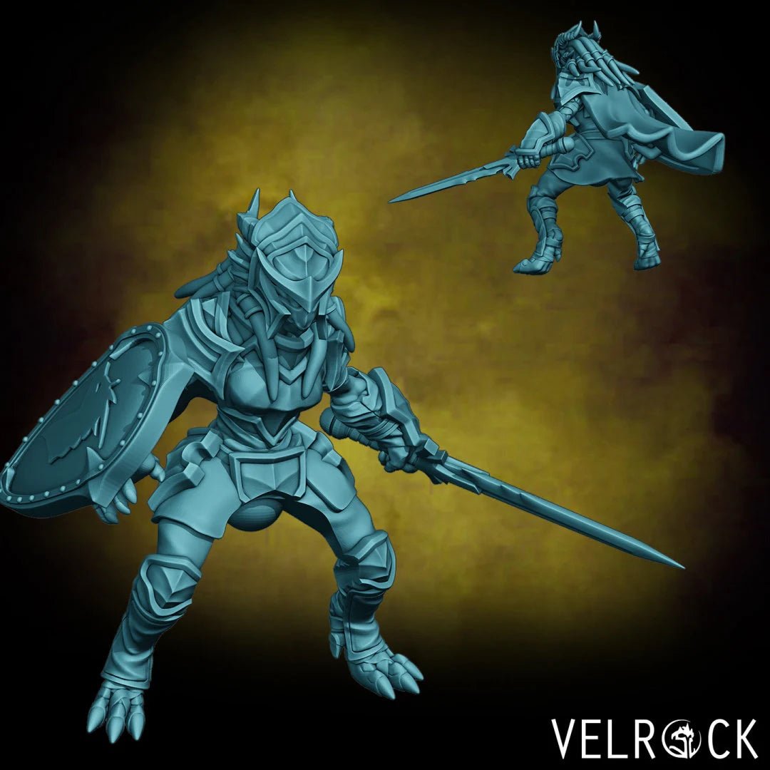 Dragonborn mounted riders Miniature | A - Tabletop RPG & D&D miniature. Perfect for wargaming & collectors