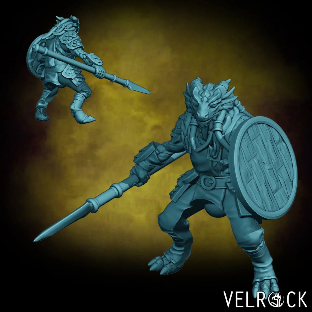 Dragonborn mounted riders Miniature | D - Tabletop RPG & D&D miniature. Perfect for wargaming & collectors