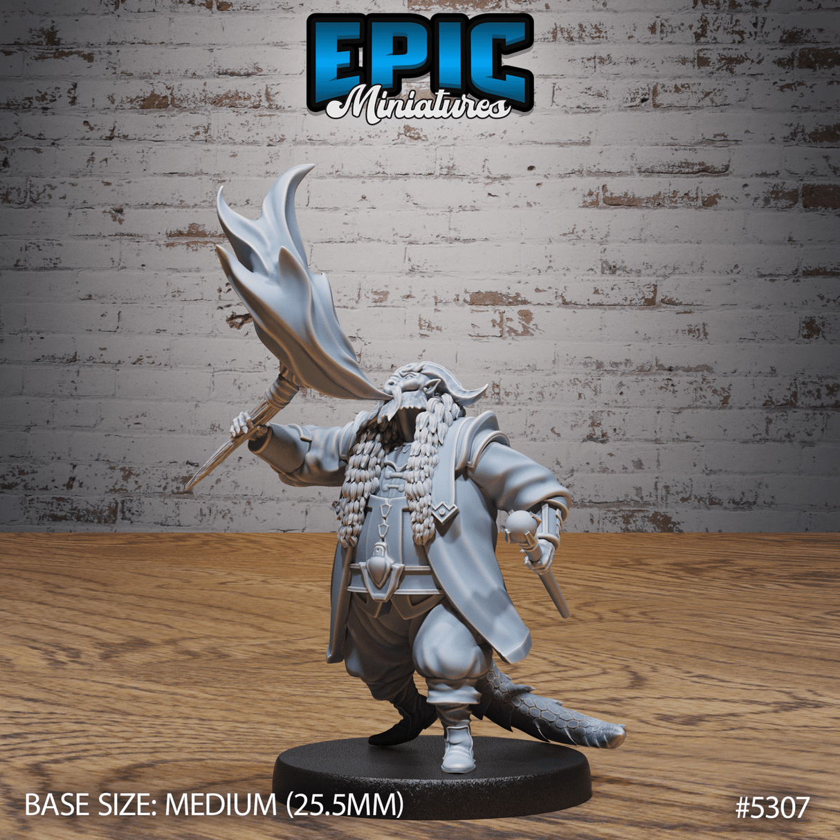 Dragonborn Noble Miniature | B - Tabletop RPG & D&D miniature. Perfect for wargaming & collectors