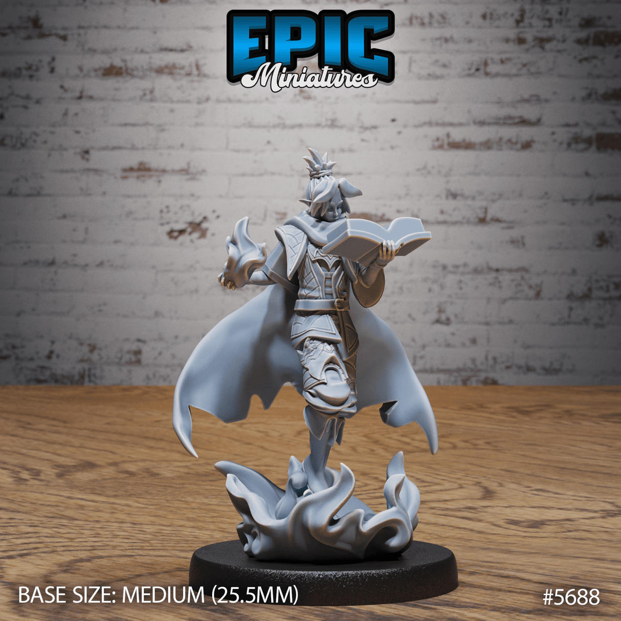 Dragonfire Sorcerer Miniature | C - Tabletop RPG & D&D miniature. Perfect for wargaming & collectors